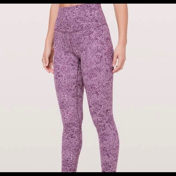 Lululemon Align Leggings Purple Floral 